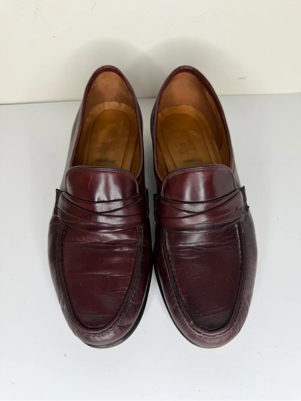 Allen Edmonds Bergamo Moc Toe Brown Leather Slip On Loafers Men’s 9D 49070 Italy